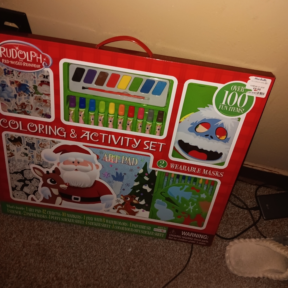 ART KIT FOR CHRISTMAS GIFT and S 6-8 TODDLER ELF ON THE SHELF PJS